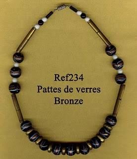 Pattes de verre Bronze, Réf234