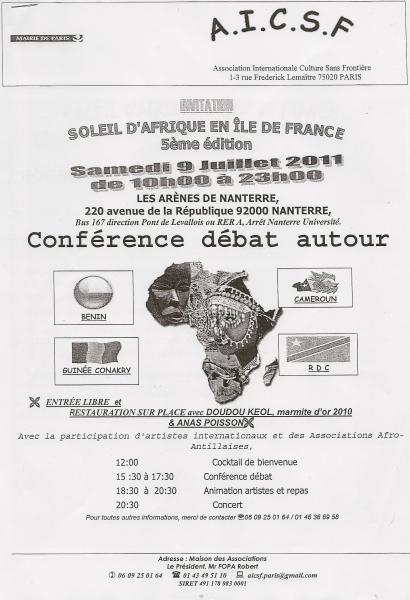 SOLEIL D'AFRIQUE EN ILE DE FRANCE 5° EDITION 