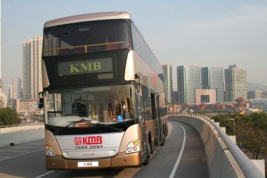 Double-Decker Bus In Hong Kong	 